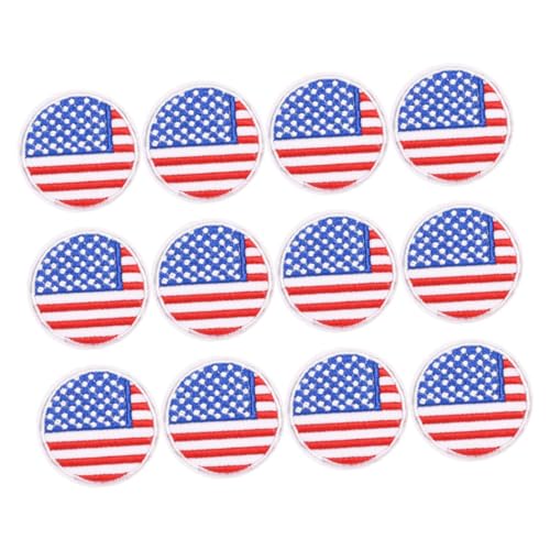 GALPADA 12 Stück Runde Nationalflaggen Patches Bestickte Patches für Kleidung Jeans Hüte zum Aufbügeln oder Aufnähen Dekorativ und von GALPADA