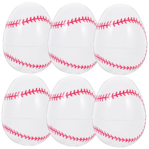 GALPADA 12 Stück Teiliges Bunte Kunststoff Ostereier Baseball Befüllbare Offene Geschenkboxen Leichte und Sichere Dekoration für Ostern und Outdoor Eiersuche von GALPADA