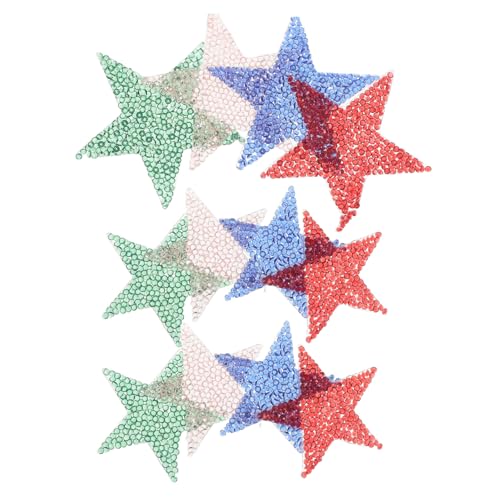 GALPADA 12 Stück Teiliges Candyfarbene Resin Strass Sterne Aufbügelapplikationen Glitzernde DIY Bügelbilder für Kleidung Schuhe Taschen Schnelle Fixierung Vielseitige Textilverzierung von GALPADA