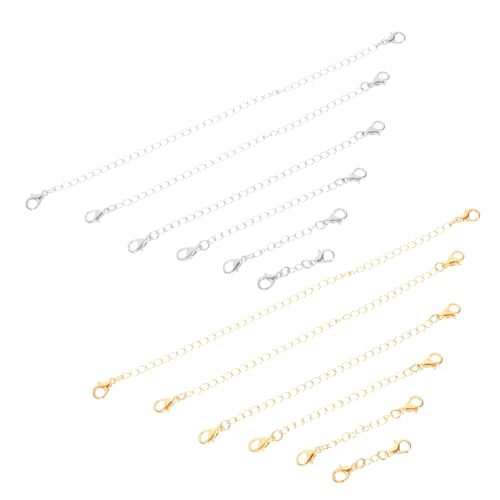 GALPADA 12 Stück Teiliges Doppelkopf lobster verschluss set Verlängerungsketten in Farben für DIY Schmuckherstellung an Halsketten Armbändern Anhängern und Bastelzubehör GALPADA 12 Stück Teiliges Doppelkopf lobster verschluss set Verlängerungsketten in Farben für DIY Schmuckherstellung an Halsketten Armbändern Anhängern und Bastelzubehör von GALPADA