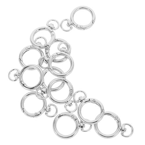 GALPADA 12 Stück Teiliges Federring mit O Ring und Schnappverschluss Langlebiger Karabinerhaken für Schlüsselanhänger Taschen Gürtel und DIY Zubehör Schnell Befestigbar Silberfarben GALPADA 12 Stück Teiliges Federring mit O Ring und Schnappverschluss Langlebiger Karabinerhaken für Schlüsselanhänger Taschen Gürtel und DIY Zubehör Schnell Befestigbar Silberfarben von GALPADA