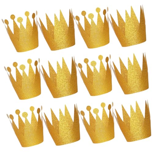 GALPADA 12 Stück Teiliges Geburtstagskronen Beidseitigem Glitzer Goldene Prinzessin Design Hautfreundlich Bequem als Partyhut und Dekoration für Geburtstagsfeiern GALPADA 12 Stück Teiliges Geburtstagskronen Beidseitigem Glitzer Goldene Prinzessin Design Hautfreundlich Bequem als Partyhut und Dekoration für Geburtstagsfeiern von GALPADA