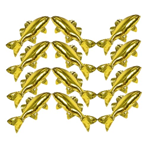 GALPADA 12 Stück Teiliges Goldfisch Folienballon Große Fischform Langlebig aus Aluminiumfolie Einfache Befüllung für Kindergeburtstag Shower Strand und Mottoparty GALPADA 12 Stück Teiliges Goldfisch Folienballon Große Fischform Langlebig aus Aluminiumfolie Einfache Befüllung für Kindergeburtstag Shower Strand und Mottoparty von GALPADA