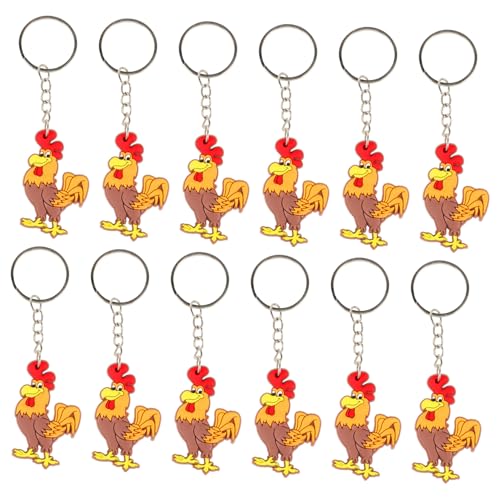 GALPADA 12 Stück Teiliges Hahn Schlüsselanhänger Robustes Material Langlebiger Anhänger Praktisches Tier deko Geschenk für Party Mitgebsel GALPADA 12 Stück Teiliges Hahn Schlüsselanhänger Robustes Material Langlebiger Anhänger Praktisches Tier deko Geschenk für Party Mitgebsel von GALPADA