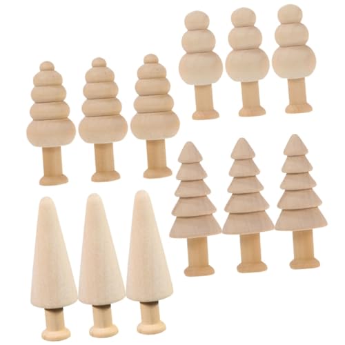 GALPADA 12 Stück Teiliges Holz Weihnachtsbaum DIY Naturbelassene Blanke Tannenbäume Bemalbare Xmas Party Ornamente Handwerkliche Tisch und Schreibtischdeko für Erwachsene GALPADA 12 Stück Teiliges Holz Weihnachtsbaum DIY Naturbelassene Blanke Tannenbäume Bemalbare Xmas Party Ornamente Handwerkliche Tisch und Schreibtischdeko für Erwachsene von GALPADA