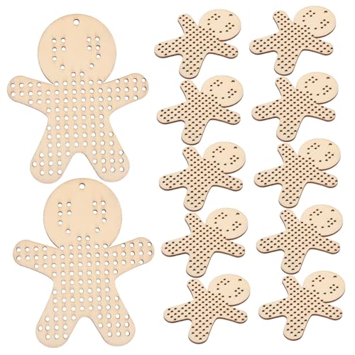 GALPADA 12 Stück Teiliges Holzanhänger Lebkuchenmann Naturbelassene Cross Stitch Blanks Stabile Diy Bastelvorlagen für Weihnachtsdeko Vielseitige Stick und Handarbeitsornamente GALPADA 12 Stück Teiliges Holzanhänger Lebkuchenmann Naturbelassene Cross Stitch Blanks Stabile Diy Bastelvorlagen für Weihnachtsdeko Vielseitige Stick und Handarbeitsornamente von GALPADA