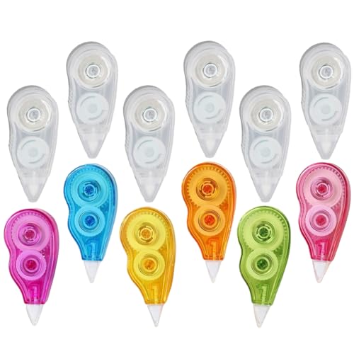 GALPADA 12 Stück Teiliges Korrekturband Set für Schüler Standard Regenbogen Ergonomisches Korrekturband für Praktische Korrekturhilfe für Schule und Büro GALPADA 12 Stück Teiliges Korrekturband Set für Schüler Standard Regenbogen Ergonomisches Korrekturband für Praktische Korrekturhilfe für Schule und Büro von GALPADA