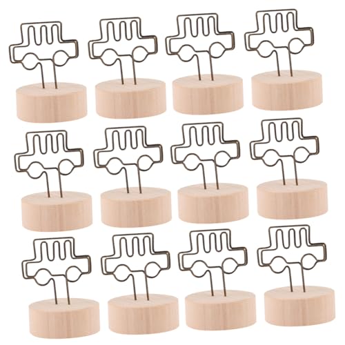 GALPADA 12 Stück Teiliges Memo Clip mit Holz und Eisenbasis Stabile Kartenhalter in Vielseitiger und Fotohalter für Tischkarten Menüs Bilder als und Partydekoration GALPADA 12 Stück Teiliges Memo Clip mit Holz und Eisenbasis Stabile Kartenhalter in Vielseitiger und Fotohalter für Tischkarten Menüs Bilder als und Partydekoration von GALPADA
