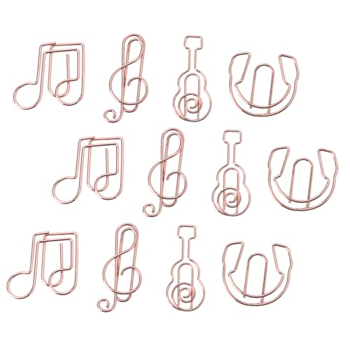 GALPADA 12 Stück Teiliges Metall Büroklammern in Musiknoten Instrumentendesign Kreative Paper Clips für Lesezeichen Dokumentenhalter Notizbücher und Kalender Rutschfest Vielseitig für GALPADA 12 Stück Teiliges Metall Büroklammern in Musiknoten Instrumentendesign Kreative Paper Clips für Lesezeichen Dokumentenhalter Notizbücher und Kalender Rutschfest Vielseitig für von GALPADA