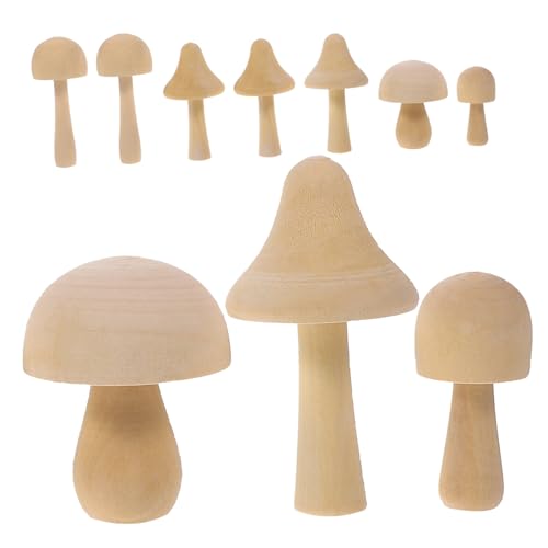 GALPADA 12 Stück Teiliges Mini Holzpilz Deko Unbehandelte Naturbelassene Pilzfiguren in Verschiedenen Langlebige Garten Wohnraumdekoration aus Robustem Holz zum Bemalen und Basteln GALPADA 12 Stück Teiliges Mini Holzpilz Deko Unbehandelte Naturbelassene Pilzfiguren in Verschiedenen Langlebige Garten Wohnraumdekoration aus Robustem Holz zum Bemalen und Basteln von GALPADA