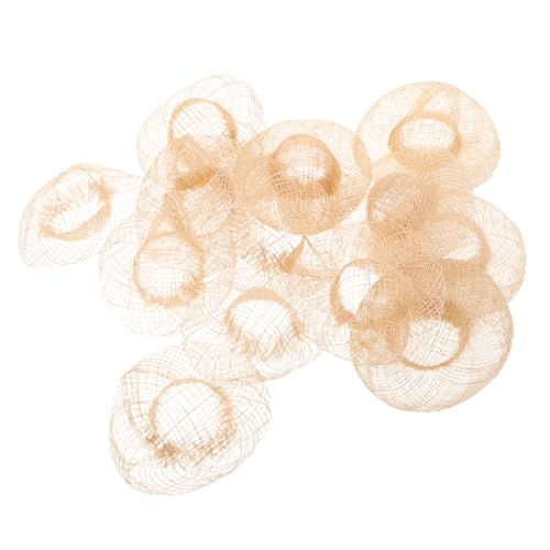 GALPADA 12 Stück Teiliges Miniatur Strohhüte Handgefertigt Mini Fedora Puppenhut Beige Robuste Imitationstroh Hüte Für DIY Bastelprojekte Puppenzubehör Tierfiguren Dekoration von GALPADA