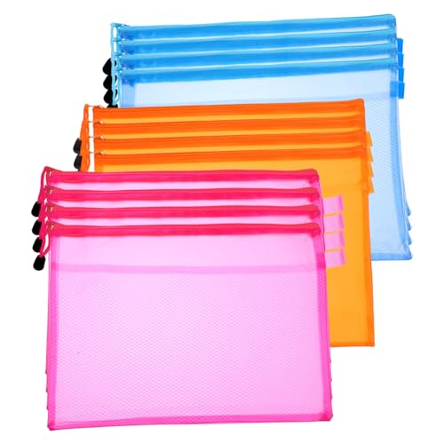 GALPADA 12 Stück Teiliges PVC Dokumenten organizer Transparente Matte Doppellagige Zipper Pouches in Leicht zu Öffnende Schmutz Verschleißfeste Aufbewahrungstaschen für Schule Büro und von GALPADA