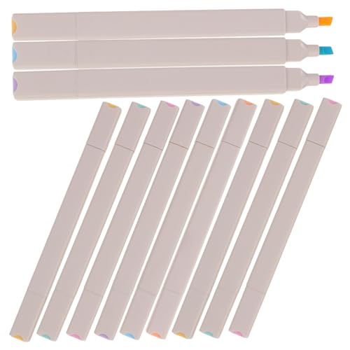 GALPADA 12 Stück Teiliges Pastell Textmarker für Schule und Büro Wasserbasierte Langlebige Farben Kompakte Tragbare Marker zum Markieren Journaling und Farbcodiertem Lernen Geeignet für von GALPADA