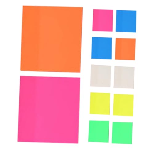 GALPADA 12 Stück Teiliges Pet Haftnotiz Fluoreszierende Index Tabs für Effiziente Buchannotation Starke Haftung Wiederablösbar für Büro Studium und Organisation von GALPADA