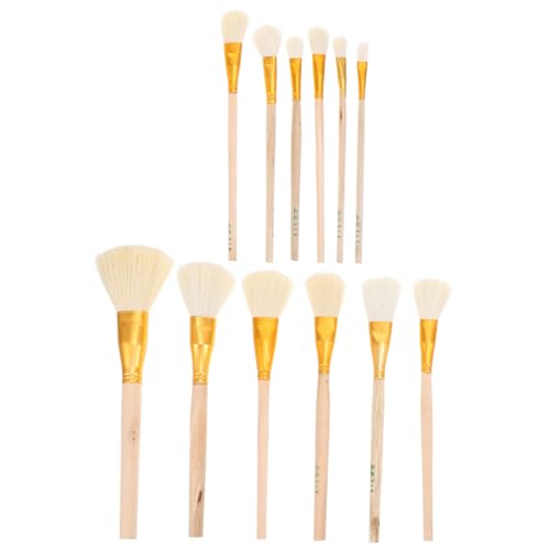 GALPADA 12 Stück Teiliges Pinselset mit Weichen Ziegenhaaren Vielseitige Wasserfarben Acrylmalpinsel für Stencil Kunsthandwerk und Feine Vergoldungsarbeiten GALPADA 12 Stück Teiliges Pinselset mit Weichen Ziegenhaaren Vielseitige Wasserfarben Acrylmalpinsel für Stencil Kunsthandwerk und Feine Vergoldungsarbeiten von GALPADA