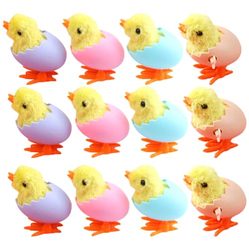 GALPADA 12 Stück Teiliges Plüsch Aufziehspielzeug Küken Springende Wind-up Hühner für Ostern Bunte Kuscheltier Deko Kinderfreundliche Party Mitgebsel und Osterkorb Füller GALPADA 12 Stück Teiliges Plüsch Aufziehspielzeug Küken Springende Wind-up Hühner für Ostern Bunte Kuscheltier Deko Kinderfreundliche Party Mitgebsel und Osterkorb Füller von GALPADA