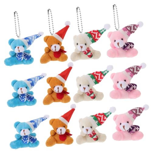 GALPADA 12 Stück Teiliges Plüsch Bären Schlüsselanhänger Anhänger Weihnachtsdeko Kuschelig Weiche Taschenanhänger für Rucksack Auto Party Mitgebsel GALPADA 12 Stück Teiliges Plüsch Bären Schlüsselanhänger Anhänger Weihnachtsdeko Kuschelig Weiche Taschenanhänger für Rucksack Auto Party Mitgebsel von GALPADA