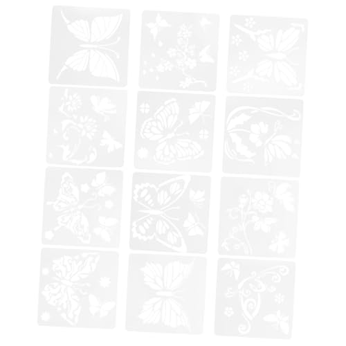 GALPADA 12 Stück Teiliges Schmetterling Stencil aus Robustem Pet Schablonen für Malerei Wänden Holz Möbeln und Wiederverwendbar Vielseitig für DIY Wanddekoration GALPADA 12 Stück Teiliges Schmetterling Stencil aus Robustem Pet Schablonen für Malerei Wänden Holz Möbeln und Wiederverwendbar Vielseitig für DIY Wanddekoration von GALPADA