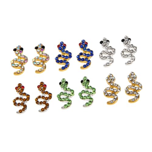 GALPADA 12 Stück Teiliges Snake Nail Charms Schlangennageldekoration mit Strasssteinen DIY Manicure Schmuck Metall Nagelornamente für Originelles Nageldesign Edle Nagelkunst Zubehör GALPADA 12 Stück Teiliges Snake Nail Charms Schlangennageldekoration mit Strasssteinen DIY Manicure Schmuck Metall Nagelornamente für Originelles Nageldesign Edle Nagelkunst Zubehör von GALPADA