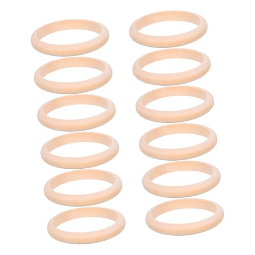 GALPADA 12 Stück Teiliges Unlackierte Holzringe für DIY Armbänder Handpolierte Glatte Holzkreise Schmuckverbinder zum Bemalen und Basteln GALPADA 12 Stück Teiliges Unlackierte Holzringe für DIY Armbänder Handpolierte Glatte Holzkreise Schmuckverbinder zum Bemalen und Basteln von GALPADA