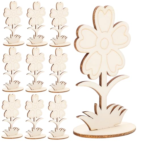 GALPADA 12 Stück Teiliges Unvollendete Holzblumen zum Bemalen DIY Holzblumen Ornamente für Bastelset für Kunsthandwerk und Dekoration GALPADA 12 Stück Teiliges Unvollendete Holzblumen zum Bemalen DIY Holzblumen Ornamente für Bastelset für Kunsthandwerk und Dekoration von GALPADA
