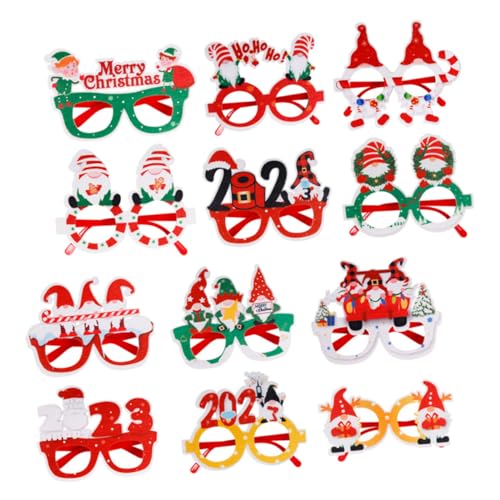 GALPADA 12 Stück Teiliges Weihnachtsbrillen aus Filz mit Bunten Lustigen Weihnachtsmotiven Leicht und Bequem für Erwachsene Partybrillen als Foto Requisiten und Deko für Weihnachtsfeiern GALPADA 12 Stück Teiliges Weihnachtsbrillen aus Filz mit Bunten Lustigen Weihnachtsmotiven Leicht und Bequem für Erwachsene Partybrillen als Foto Requisiten und Deko für Weihnachtsfeiern von GALPADA