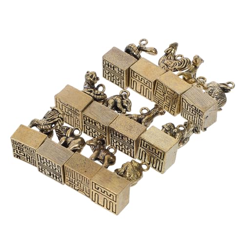 GALPADA 12 Stücke Messing Sternzeichen Tiere Chinesischen Jahr Mittelpunkt Dekorationen Home Office Decor Vintage Figuren GALPADA 12 Stücke Messing Sternzeichen Tiere Chinesischen Jahr Mittelpunkt Dekorationen Home Office Decor Vintage Figuren von GALPADA