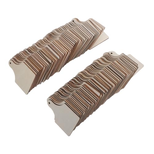 GALPADA 120 Sets Weihnachts Holzetikettenanhänger Holzschilder Mini Holzschneidebrett Holzornament Zum Aufhängen Unbehandeltes Holz Zum Basteln Mini Käse Servierbrett Kleine von GALPADA