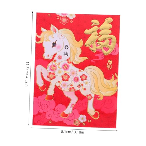 GALPADA 120 Stück Chinesische Rote Umschläge Pferdejahr Traditionelle Glücksumschläge mit Leuchtendem Druck Geräumig für Geld und Karten für Frühlingsfest Neujahrsgeschenke GALPADA 120 Stück Chinesische Rote Umschläge Pferdejahr Traditionelle Glücksumschläge mit Leuchtendem Druck Geräumig für Geld und Karten für Frühlingsfest Neujahrsgeschenke von GALPADA