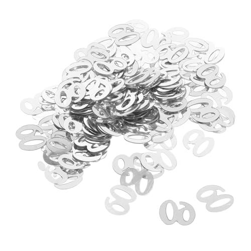 GALPADA 1200 Stück Silber Konfetti Zahlen Party Tischdeko Geburtstag Streudeko für Feier von GALPADA