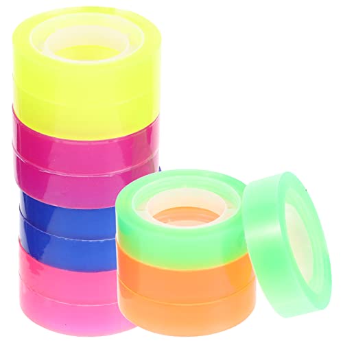 GALPADA 12Rollen Farbige DIY Klebebänder für Handwerk Abreißbar ohne Rückstände für Planer Scrapbooking und Vielseitig Einsetzbar von GALPADA