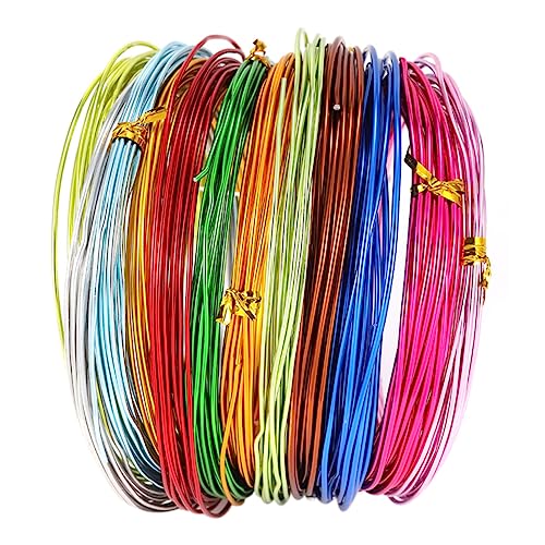 GALPADA 12Rollen Flexibler Gefärbter Aluminium Schmuckdraht für DIY Bastelprojekte pro Vielseitig Einsetzbar für Ringe Ohrringe Armbänder von GALPADA