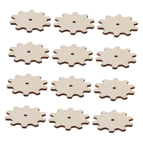 GALPADA 12Stücke DIY Holz Schneeflocken zum Basteln Unvollendete Weihnachtsdekorationen Kreative Holzornamente für Familienaktivitäten und Baumverzierungen von GALPADA