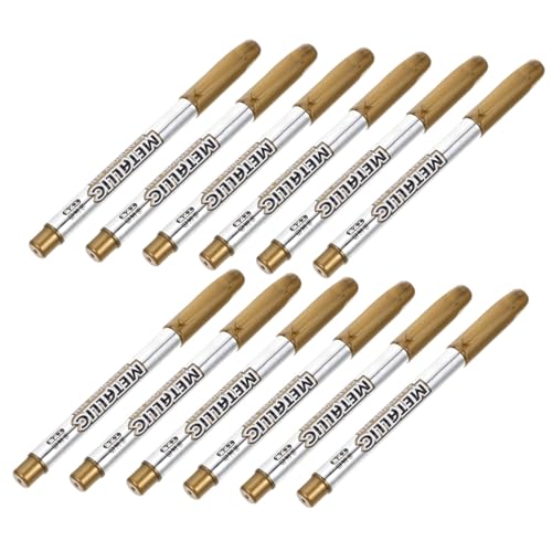 GALPADA 12Stücke Metallic Marker Stifte Farbmarker für Kreative Projekte Geeignet für Kunst DIY und Ergonomisches Design Langlebig und Sicher von GALPADA