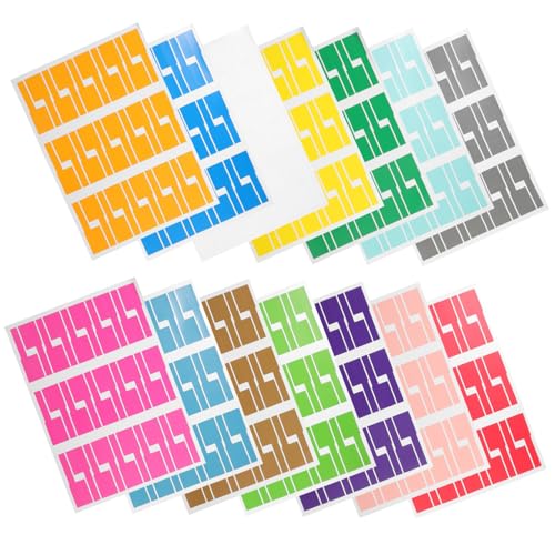 GALPADA 14 Blatt Bunte Selbstklebende Kabelmarkierer Blättern Wasserfest und Reißfest Praktische Drahtbeschriftungsetiketten für Elektrische Leitungen und Kabelmanagement GALPADA 14 Blatt Bunte Selbstklebende Kabelmarkierer Blättern Wasserfest und Reißfest Praktische Drahtbeschriftungsetiketten für Elektrische Leitungen und Kabelmanagement von GALPADA