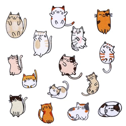 GALPADA 15 Stück Teiliges Katzen Aufnäher zum Aufbügeln und Nähen Süße DIY Stickerei Patches für Kleidung Taschen Hüte Vielseitige Applikationen zur Reparatur und Dekoration GALPADA 15 Stück Teiliges Katzen Aufnäher zum Aufbügeln und Nähen Süße DIY Stickerei Patches für Kleidung Taschen Hüte Vielseitige Applikationen zur Reparatur und Dekoration von GALPADA