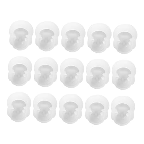 GALPADA 15 Stück Teiliges Silikon Schädelkopf-formen Flexible Langlebige Gießformen für Schmuckharz Epoxidharz Kerzen DIY Anhänger Präzise Details für Halloween Bastelprojekte von GALPADA
