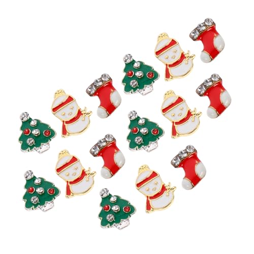 GALPADA 15 Stück Teiliges Weihnachts Nail Art Charms aus Legiertem Kompakte DIY Nageldekoration Einfach Anzubringen für Natürliche Maniküre und Salon Festliche Nagelschmuck Accessoires GALPADA 15 Stück Teiliges Weihnachts Nail Art Charms aus Legiertem Kompakte DIY Nageldekoration Einfach Anzubringen für Natürliche Maniküre und Salon Festliche Nagelschmuck Accessoires von GALPADA