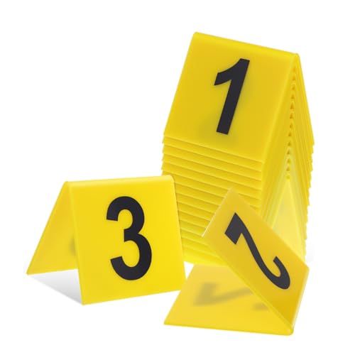 GALPADA 15 Stück Tischschild aus Hochzeitstischnummer Beweisnummernmarkierungen Tischkarten kompakter Nummernmarker Hochzeitstisch Zeltkarten nummerierte Tischschilder Plastik Gelb GALPADA 15 Stück Tischschild aus Hochzeitstischnummer Beweisnummernmarkierungen Tischkarten kompakter Nummernmarker Hochzeitstisch Zeltkarten nummerierte Tischschilder Plastik Gelb von GALPADA