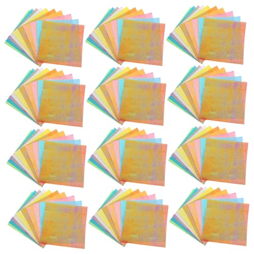 GALPADA 150 Stück Farbiges Origami Papier Perlmutt Glänzendes Quadratisches Faltpapier für Diy Bastelarbeiten Farben für Erwachsene von GALPADA