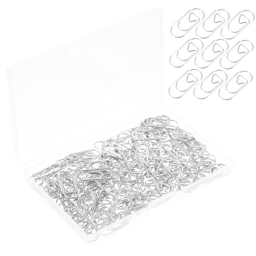 GALPADA 150 Stück Papierklammern Herzform Metall Büroklammern Kleine Büroklammern für Dokumente Notizen Kalender Dekoration Büro Zuhause GALPADA 150 Stück Papierklammern Herzform Metall Büroklammern Kleine Büroklammern für Dokumente Notizen Kalender Dekoration Büro Zuhause von GALPADA