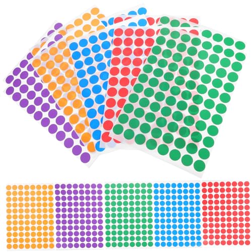 GALPADA 15Blätter Selbstklebende Runde Punktaufkleber für Schule Büro und DIY Projekte Sticker pro Klassifizieren und Beschriften GALPADA 15Blätter Selbstklebende Runde Punktaufkleber für Schule Büro und DIY Projekte Sticker pro Klassifizieren und Beschriften von GALPADA
