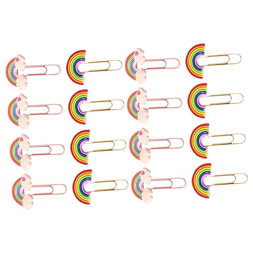 GALPADA 16 Stück Teiliges Bastelklammern Vielzweck DIY Clips Bunte Dokumentenklammern für Schule Büro und Kreative Projekte Hochwertige Langlebige Büroklammern für Täglichen Gebrauch von GALPADA