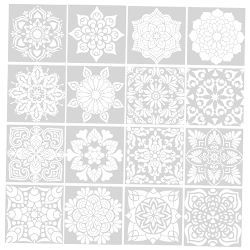 GALPADA 16 Stück Teiliges Blumen Zeichenschablonen Wiederverwendbare Flexible Kunststoff Malschablonen Muster für DIY Bastelprojekte Geeignet für Scrapbooking und Holzmalerei GALPADA 16 Stück Teiliges Blumen Zeichenschablonen Wiederverwendbare Flexible Kunststoff Malschablonen Muster für DIY Bastelprojekte Geeignet für Scrapbooking und Holzmalerei von GALPADA
