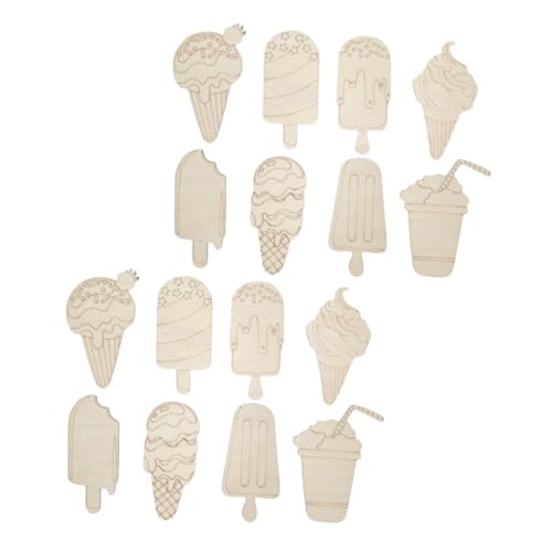 GALPADA 16 Stück Teiliges Holz Eiscreme Ausschnitte zum Basteln Unbemalte Diy Holzfiguren für Sommerpartys Kreative Malaktivitäten für Handwerk für Entwicklung von Vorstellungskraft GALPADA 16 Stück Teiliges Holz Eiscreme Ausschnitte zum Basteln Unbemalte Diy Holzfiguren für Sommerpartys Kreative Malaktivitäten für Handwerk für Entwicklung von Vorstellungskraft von GALPADA