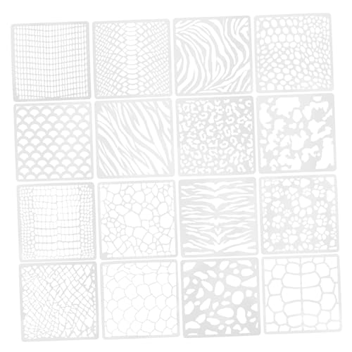 GALPADA 16 Stück Teiliges Pet Malerschablonen mit Tierhautmustern Wiederverwendbare Abwischbare Bastelvorlagen für DIY Wand und Stoffmalerei Vielseitig für Scrapbooking Möbel und von GALPADA