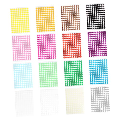 GALPADA 16Blätter Dot Etiketten Selbstklebende Geschenketiketten Mischfarben für Büro Scrapbooking und GALPADA 16Blätter Dot Etiketten Selbstklebende Geschenketiketten Mischfarben für Büro Scrapbooking und von GALPADA
