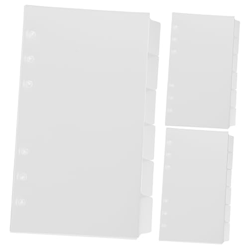 GALPADA 18 Blatt Ringbuch Trennblätter Transparente PVC Seitenmarkierer für Notizbücher Planer und Aktenordner Indizieren und Organisieren von Dokumenten von GALPADA
