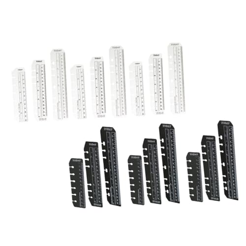 GALPADA 18 Stück Teiliges PVC Lesezeichen Lineale in Schwarz Transparent Vielseitiges Planer Zubehör Haushaltslineal für Ringbücher Langlebige Kunststoff Lesezeichen für Leser und von GALPADA