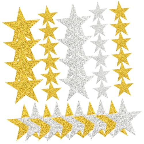 GALPADA 180 Stück Teiliges Sternaufkleber Glitzernde Eva Moosgummi Sterne Sticker für Party Basteln Dekoration Schulbelohnung Sicher und Vielseitig Einsetzbar von GALPADA